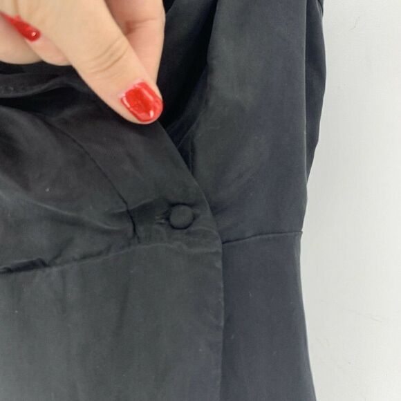 Sparkle & Fade Black Draped V Neck Tank Tunic XS - Picture 6 of 8